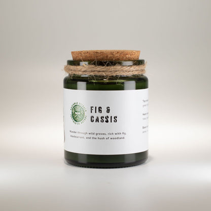 Greenman Woodwick Soy Candle - Fig & Cassis – lifestyle shot