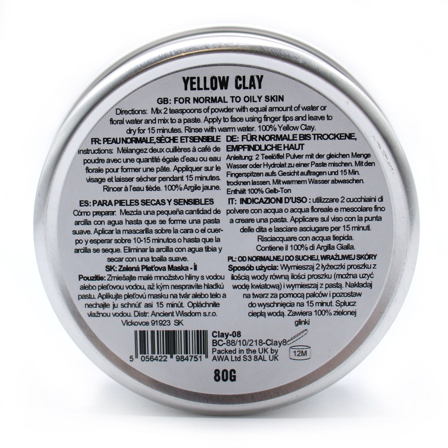 Yellow Clay 80g – lifestyle shot