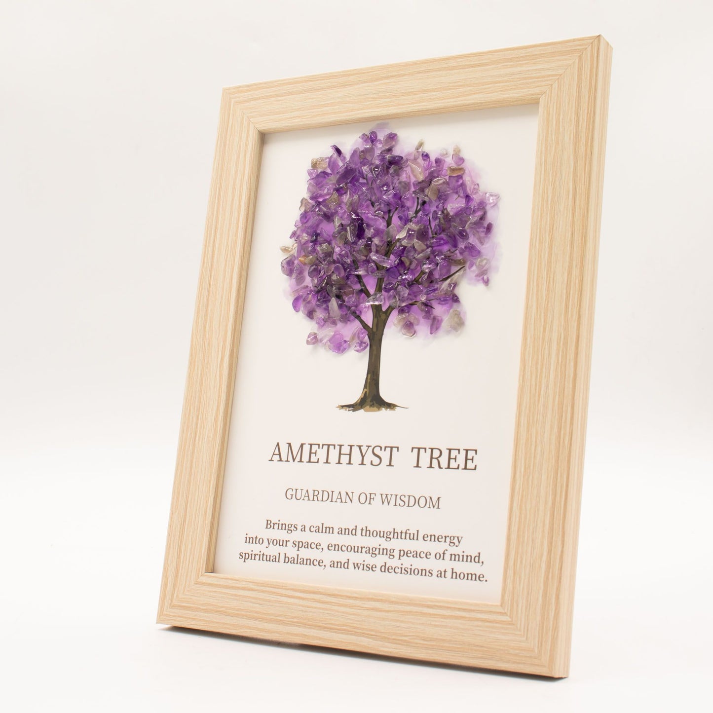 Gemstone Picture - Tree of Life - Amethyst (20x14.7x1cm) – detail view
