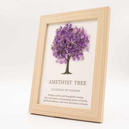 Gemstone Picture - Tree of Life - Amethyst (20x14.7x1cm) – detail view