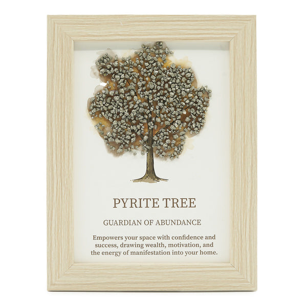 Gemstone Picture - Tree of Life - Pyrite (20x14.7x1cm) | Auro & Co