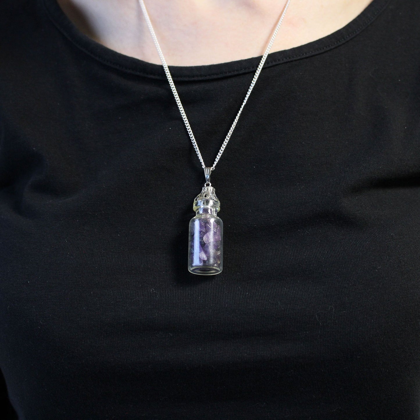 Bottled Gemstones Necklace - Amethyst – product image 5