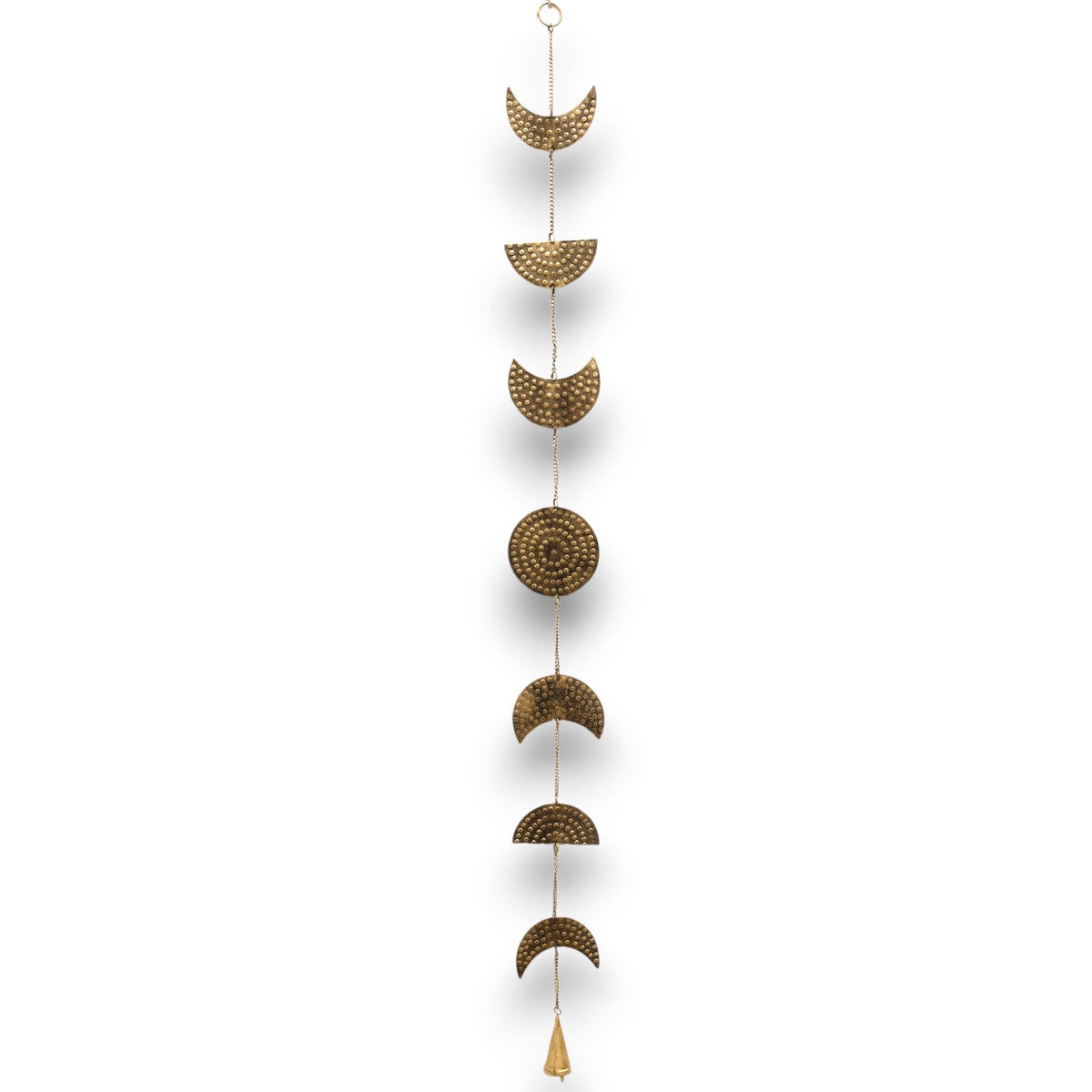 Moon Phases Brass Drop Chime with Bell, 1m