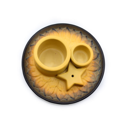 Palo Santo Stick & Smudge Holder - Mandala - Sand & Grey – product image 7