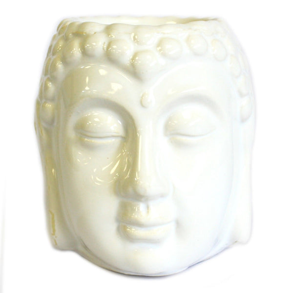 Serene Buddha Oil Burner – Gloss Glaze Cerami | Auro & Co
