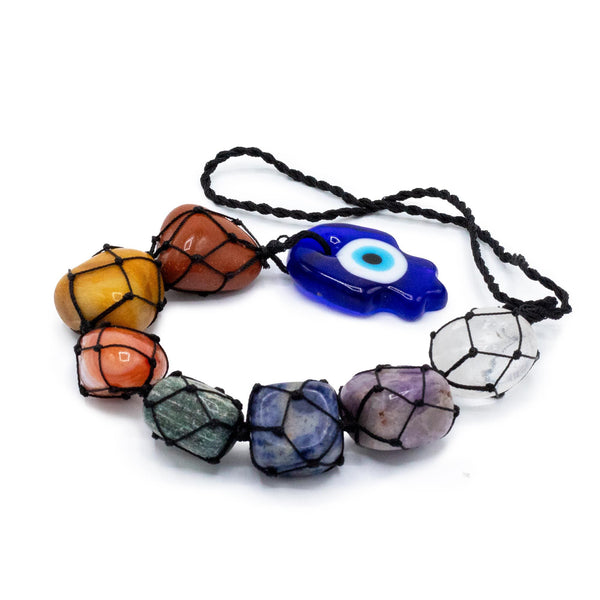 Hanging Chakra Stone  Pendant - Hansa | Auro & Co