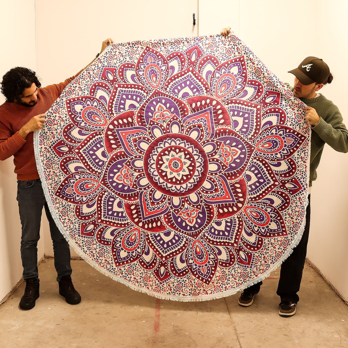 Large Mandala Roundy Art (180cm) - Pink & Purple