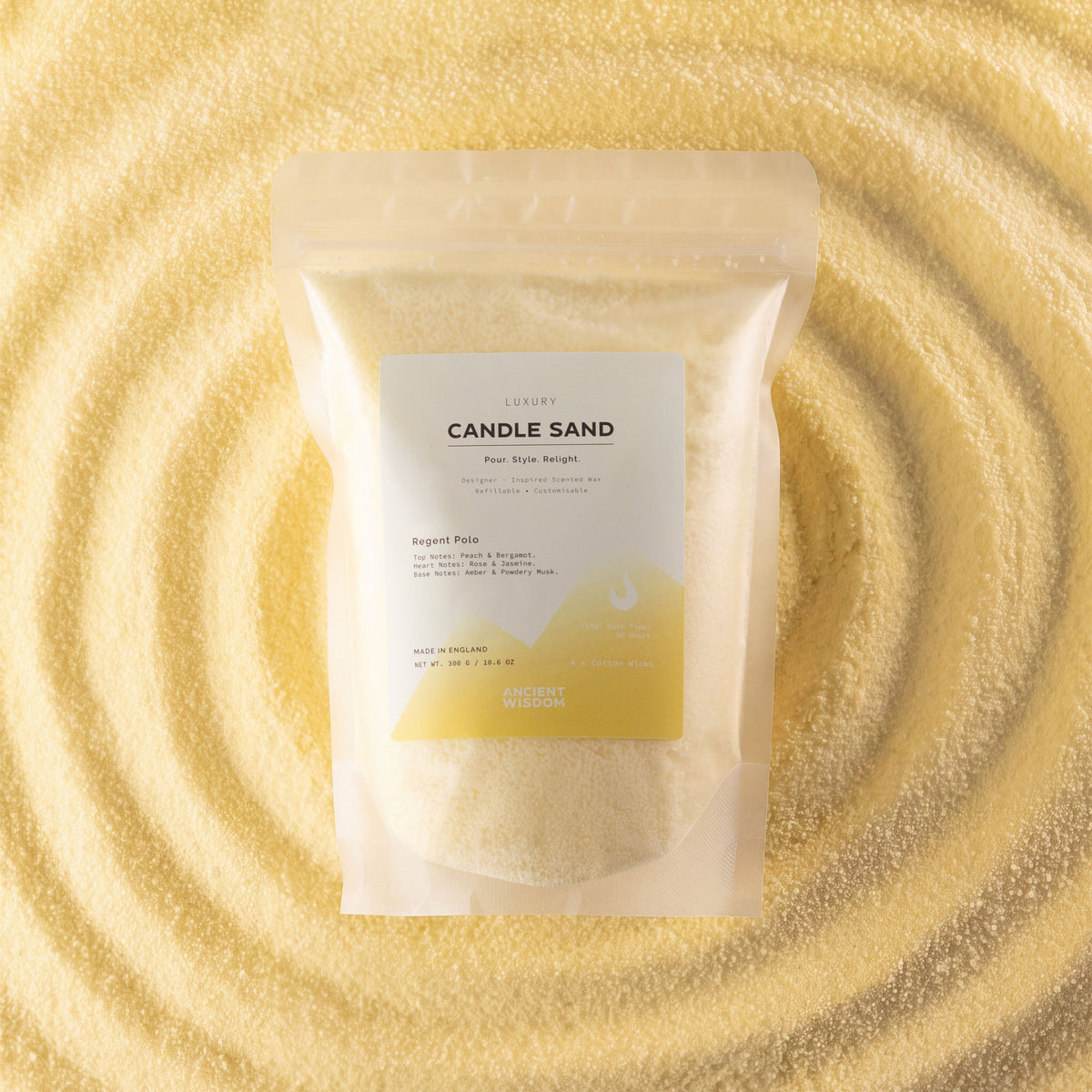 Regent Polo Candle Sand - Cream, 300g