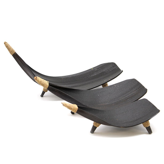 Curved Artisan Display Bowls – Chocolate Finish (Set of 3)