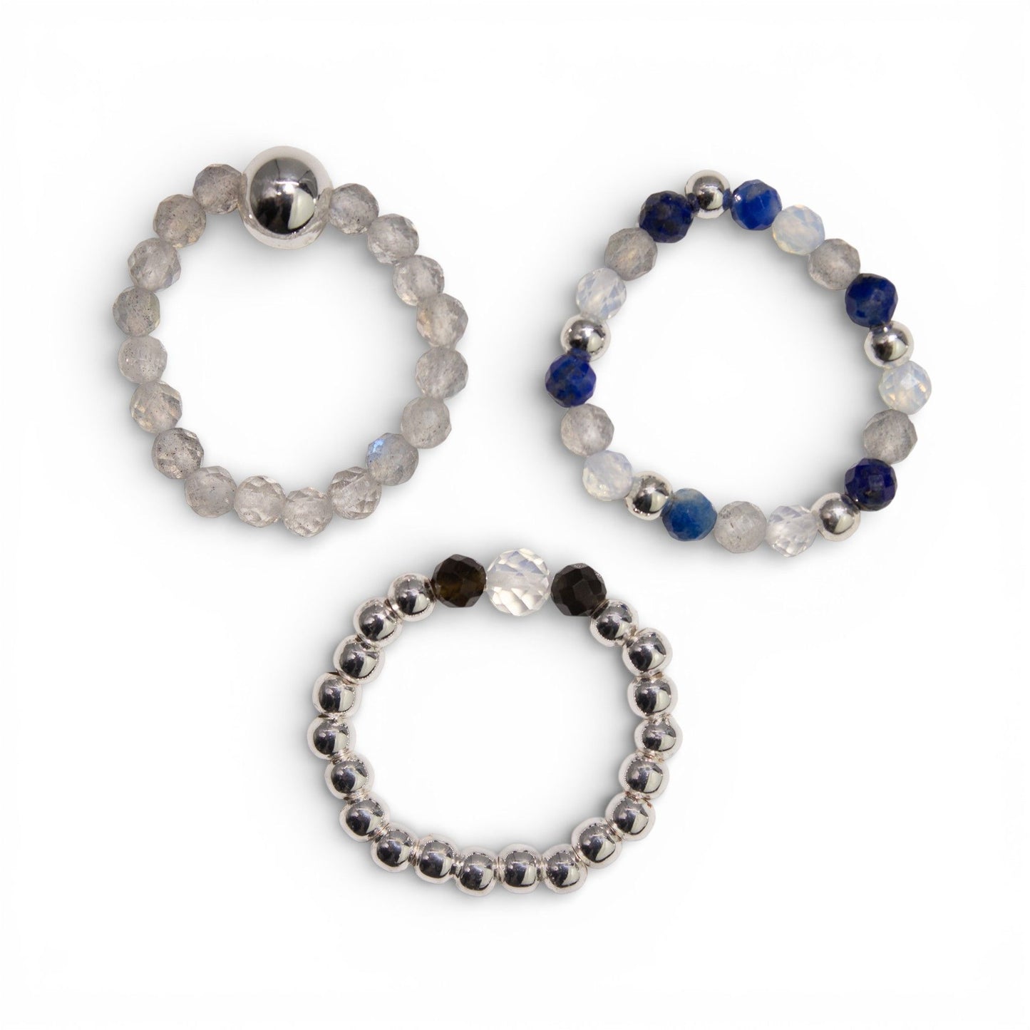 Nymph Spirit Gemstone Ring Set - Northern Lights | Auro & Co