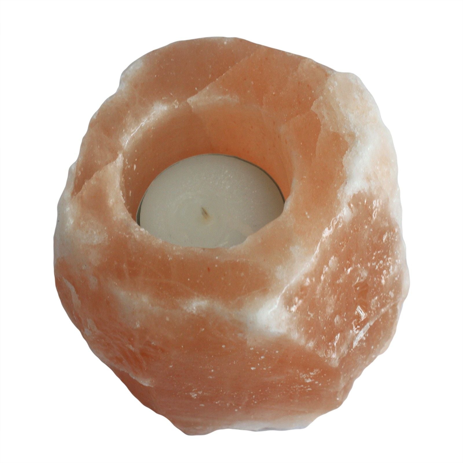 Quality Natural Salt Candle Holder – detail view