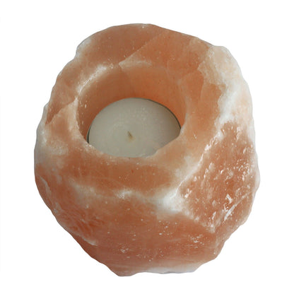 Quality Natural Salt Candle Holder – detail view