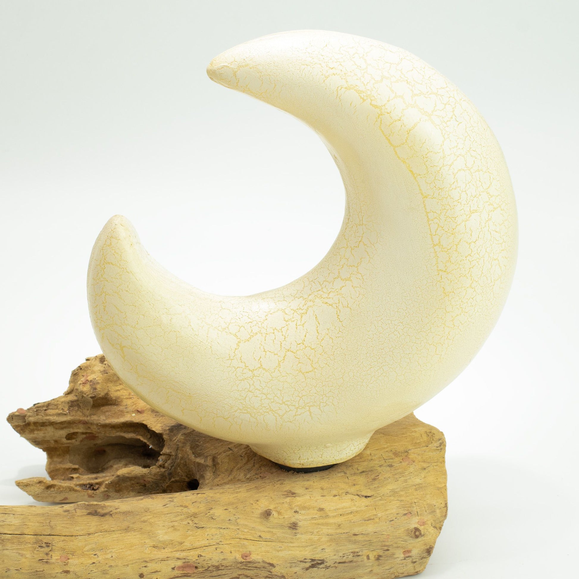 DriftGlow Lamp Crackle Half Moon Shade - Grey – packaging