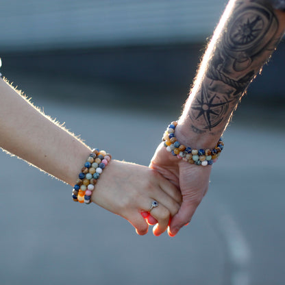Set of 2 Gemstones Friendship Bracelets - Power - Tiger Eye & Black Stone – product image 7