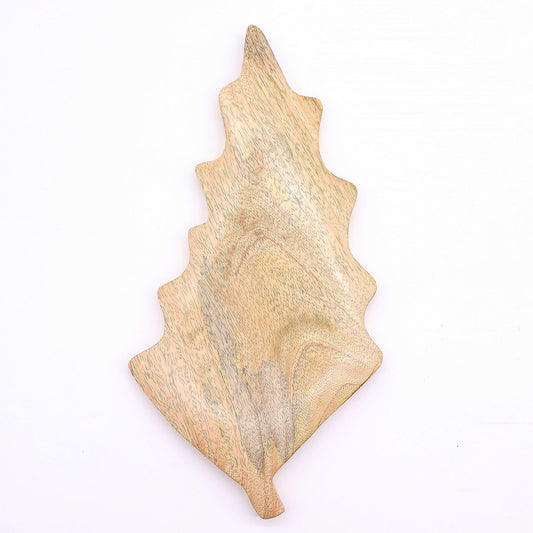 Lost in the Forrest -  Enamel Leaf Wooden Bowl - 33x17cm