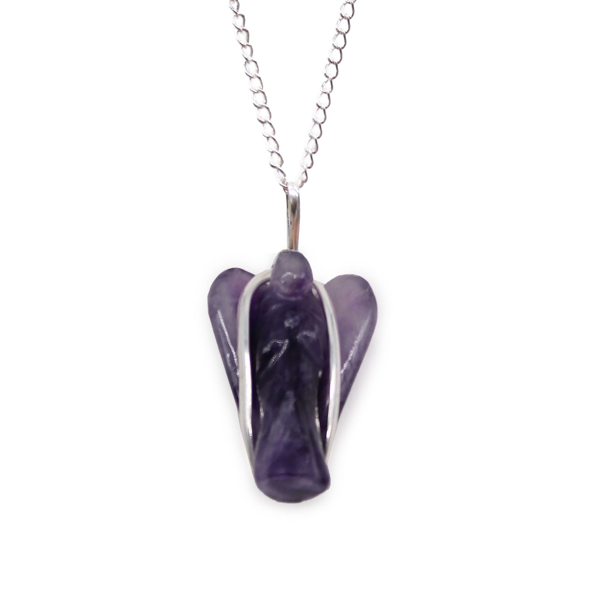 Gemstone Guardian Angel Pendant - Amethyst | Auro & Co
