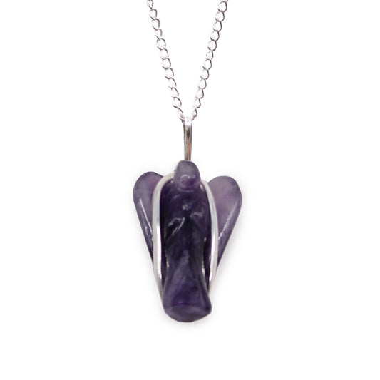 Gemstone Guardian Angel Pendant - Amethyst | Auro & Co