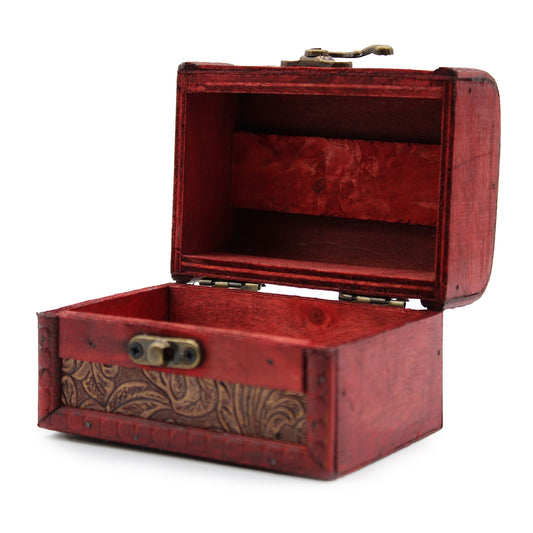 Floral Embossed Colonial Vintage Style Box, Medium Large
