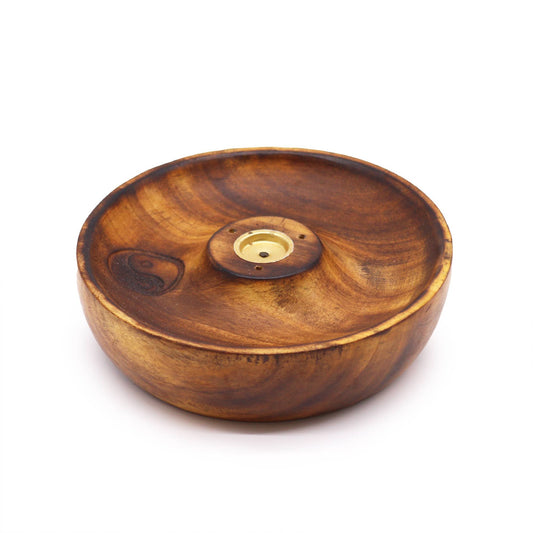 Yin & Yang Mango Wood Incense Disc