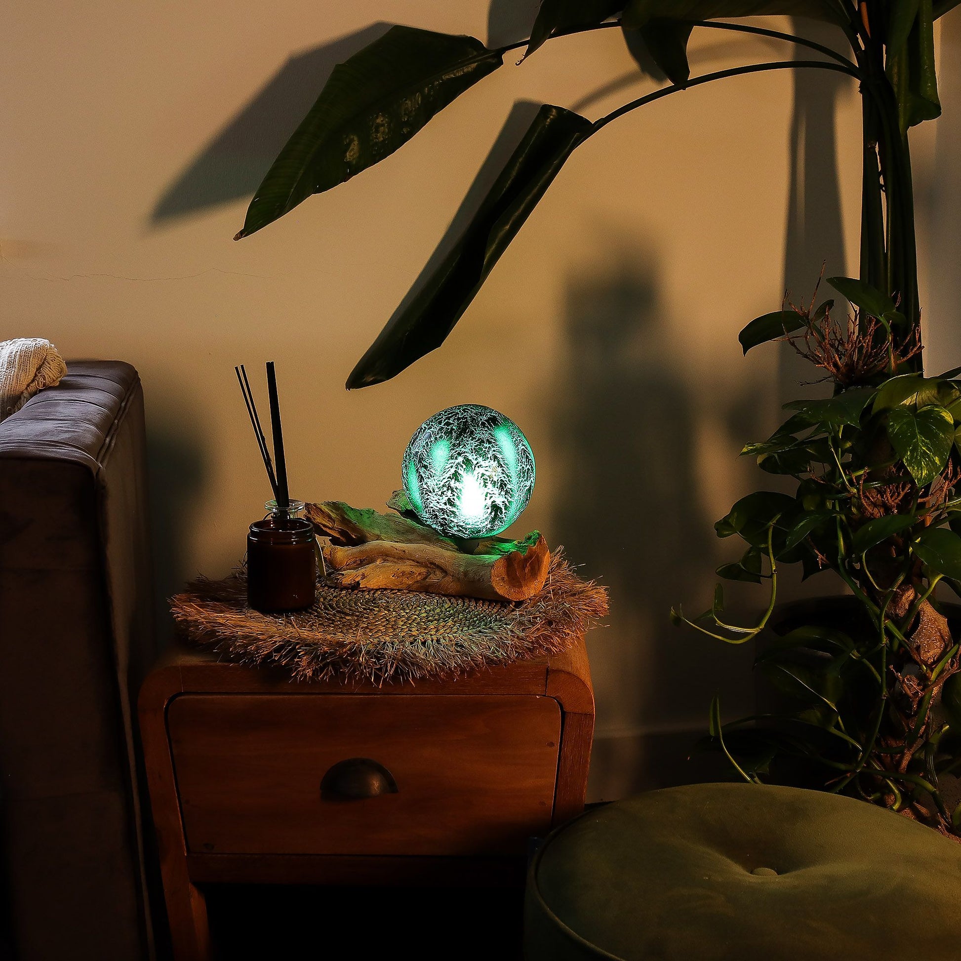 DriftGlow Lamp Emerald Crackle Shade – packaging