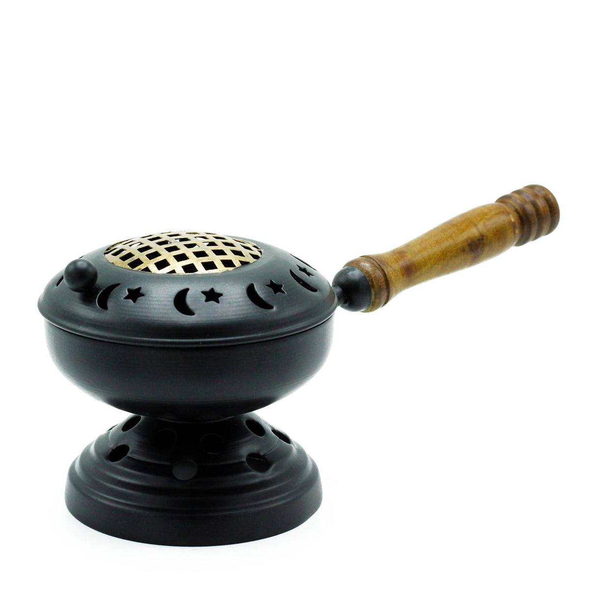 Iron Censer on Stand - Gold Detail, Large