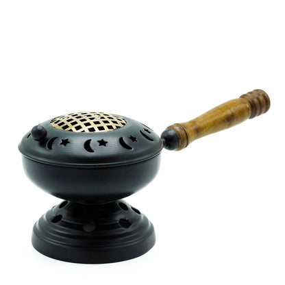 Iron Censer on Stand - Gold Detail, Large