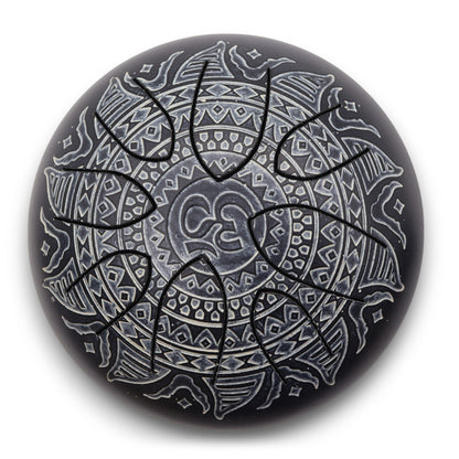 Hapi Drum Om Mandala Engraved - 16cm