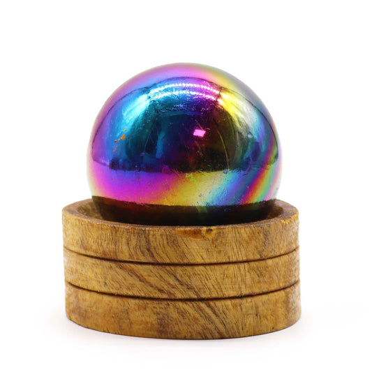 Gemstone Sphere 50mm - Amethyst Aura with Stand | Auro & Co