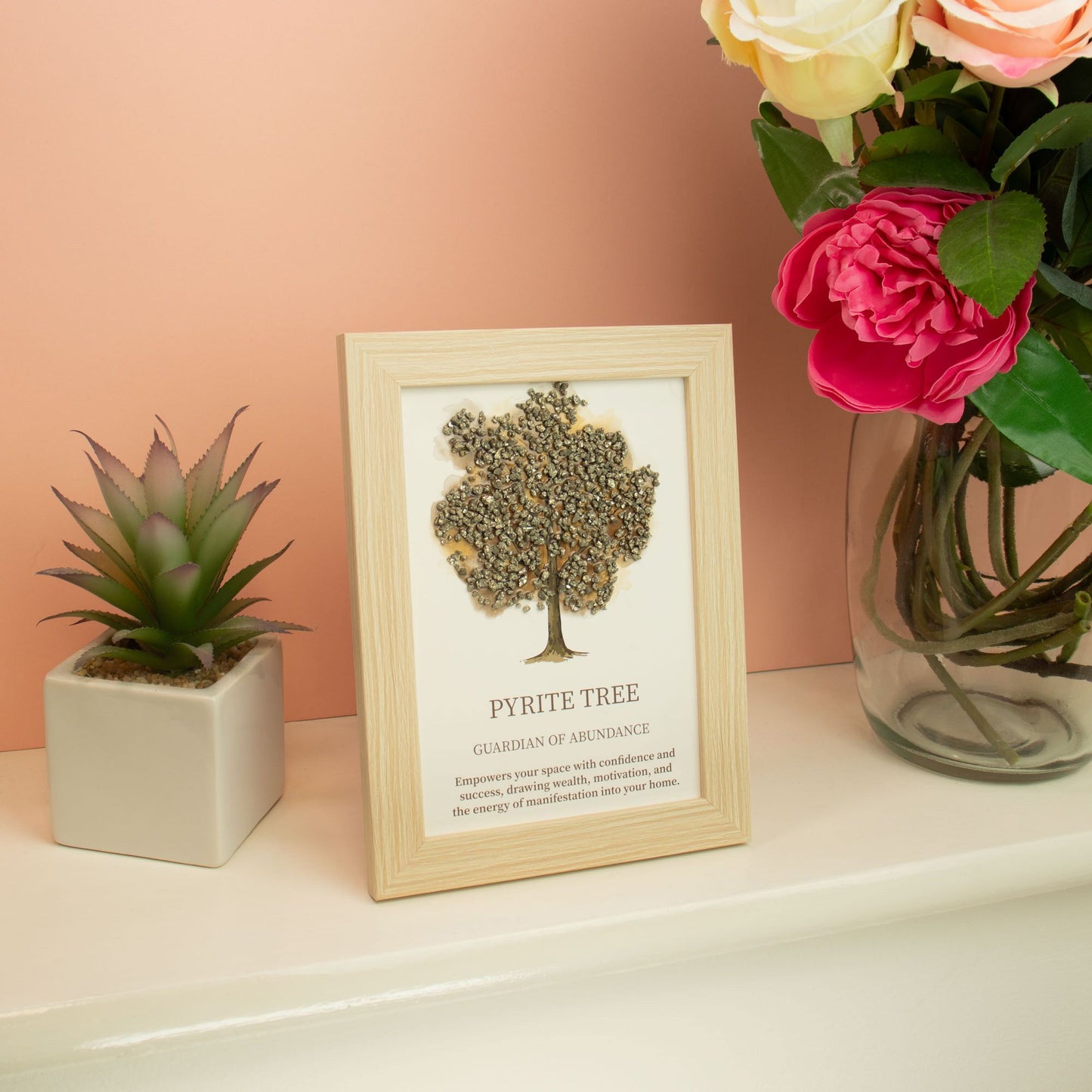 Gemstone Picture - Tree of Life - Pyrite (20x14.7x1cm) – detail view