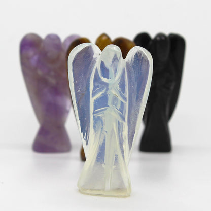 Hand Carved Gemstone Angel - Opalite – packaging