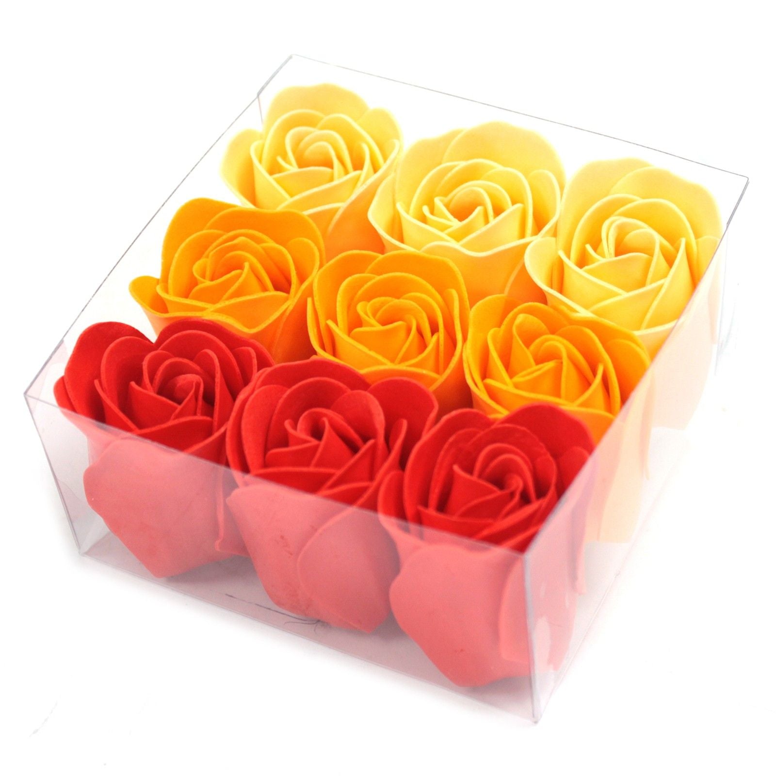 Set of 9 Soap Flower Box - Peach Roses – lifestyle shot