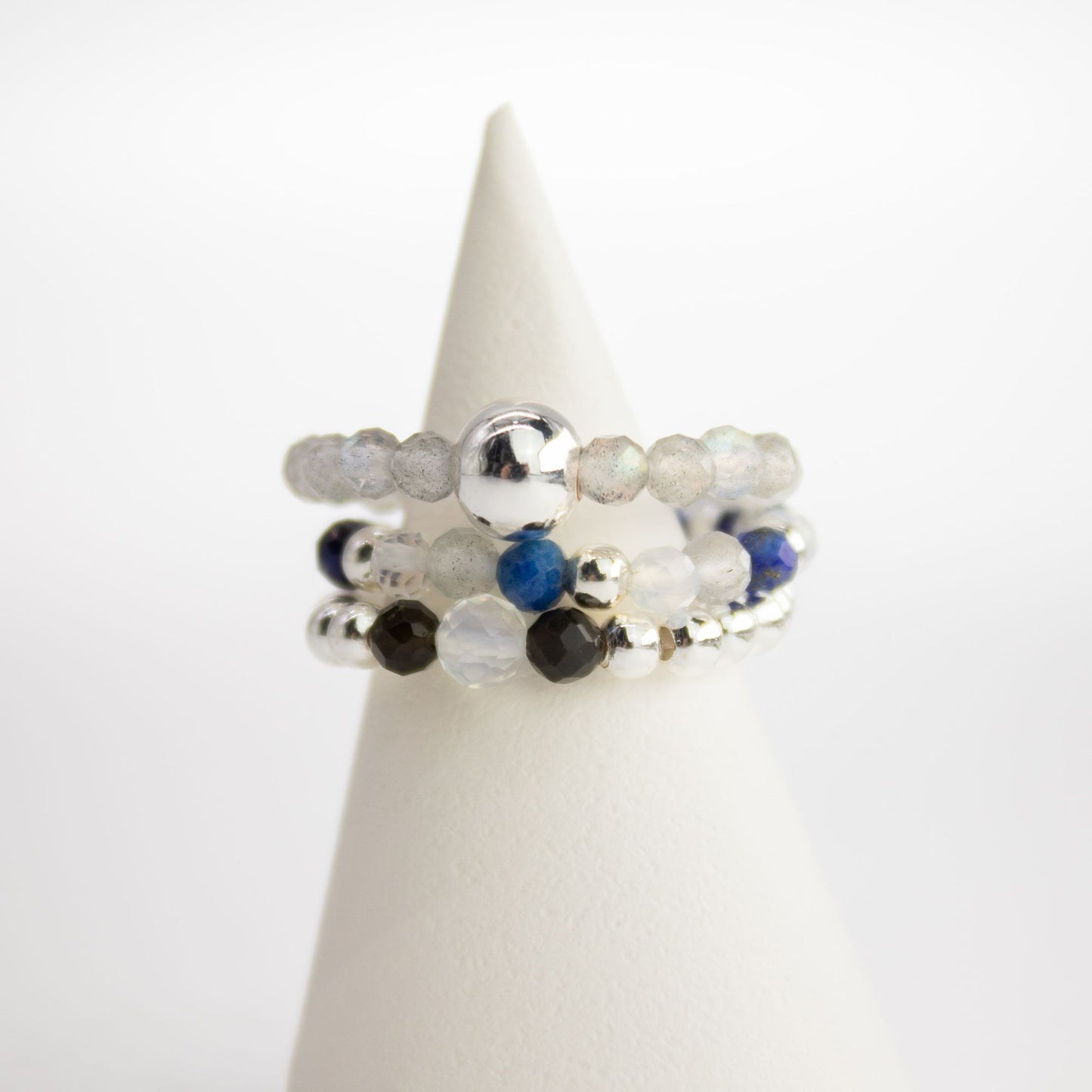 Nymph Spirit Gemstone Ring Set - Northern Lights – lifestyle shot