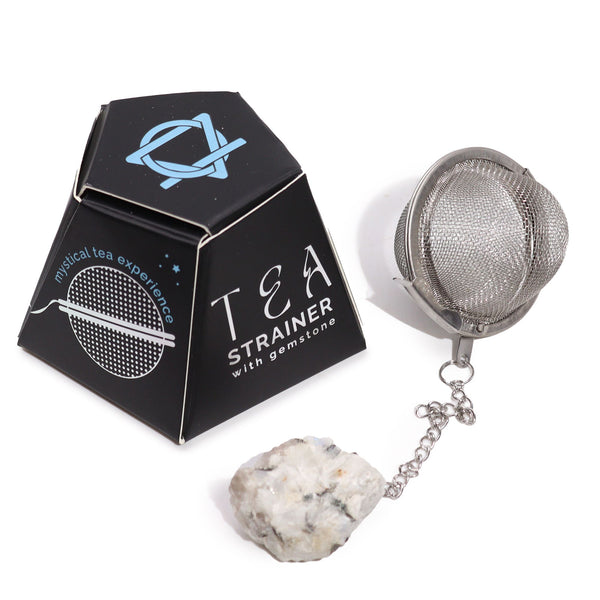 Rainbow Moonstone Raw Crystal Tea Strainer