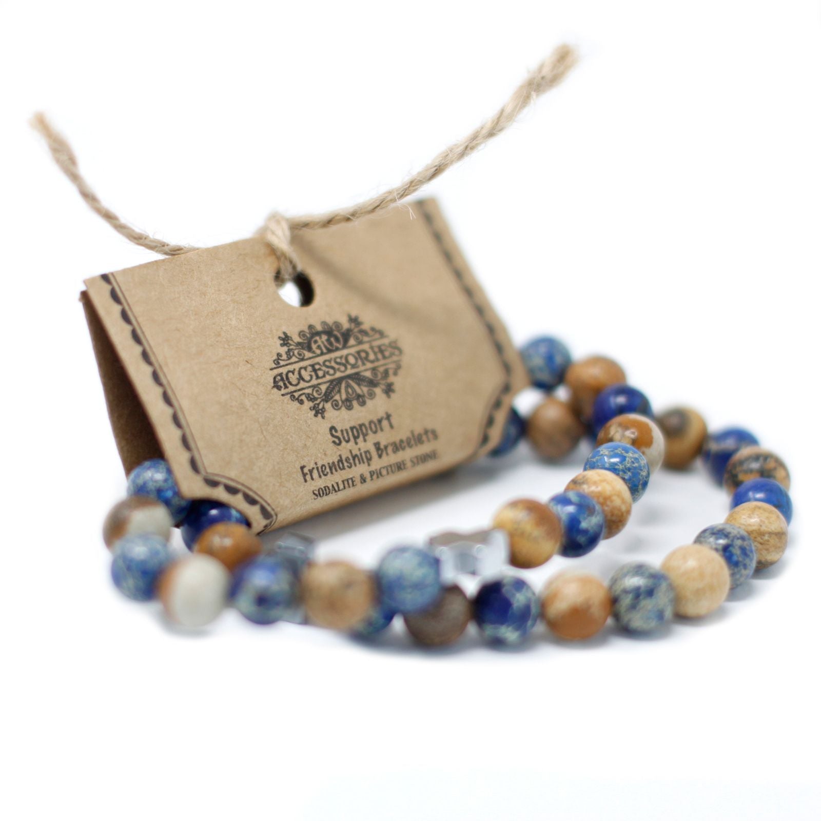 Set of 2 Gemstones Friendship Bracelets - Love - Amethyst & Rose Quartz – product image 10
