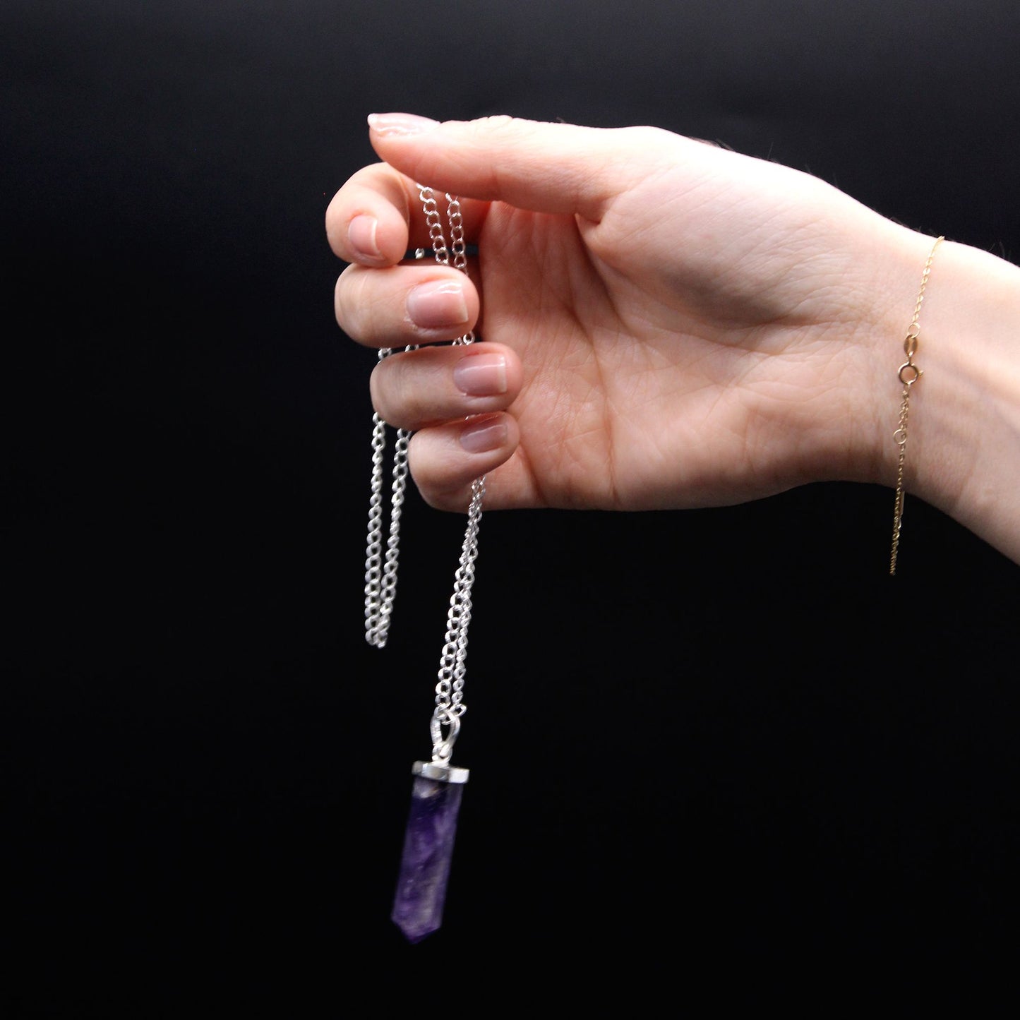 Gemstone Classic Point Pendant - Black Agate – product image 5