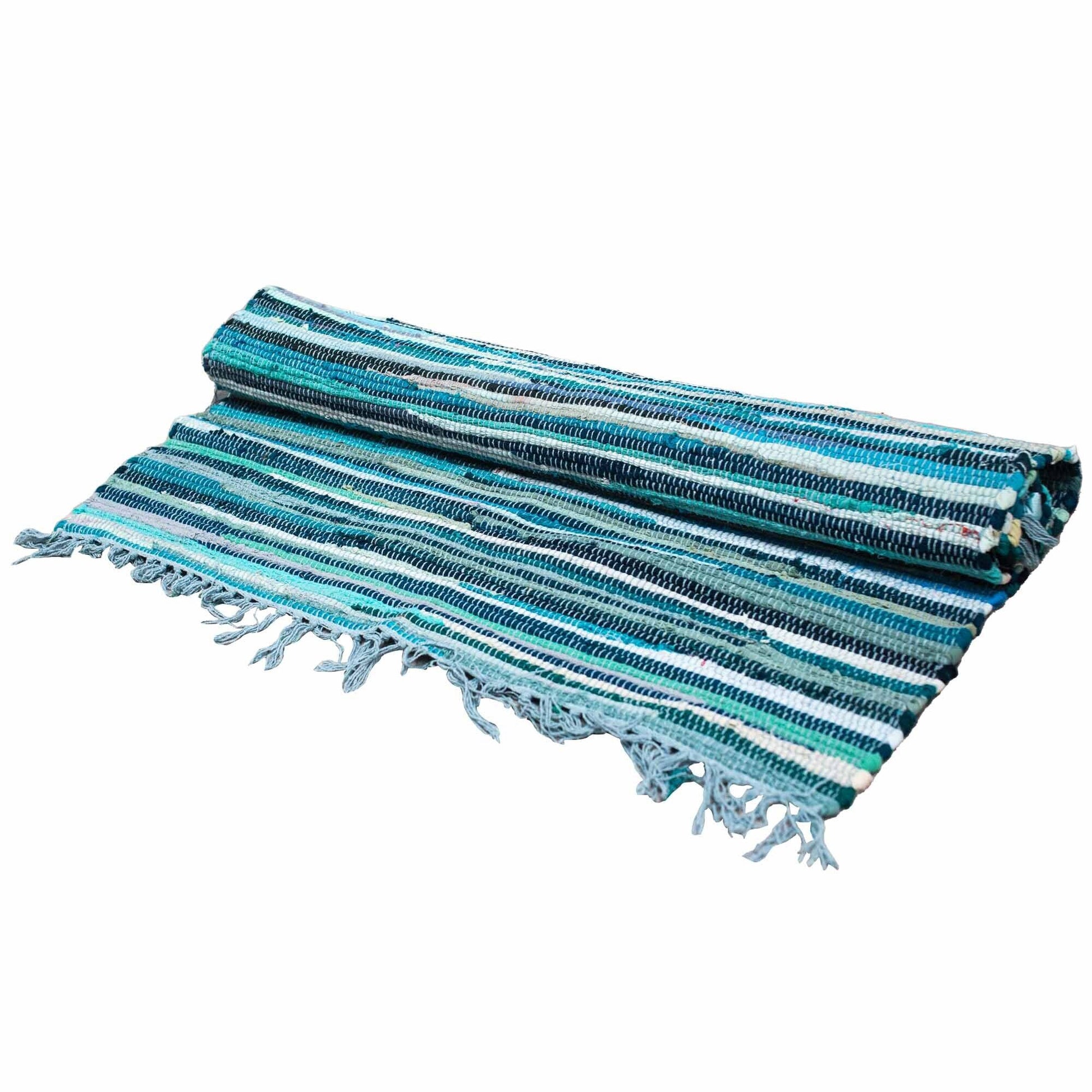 Room Rag Rug - 150x200cm - premium quality - Aqua Blues | Auro & Co