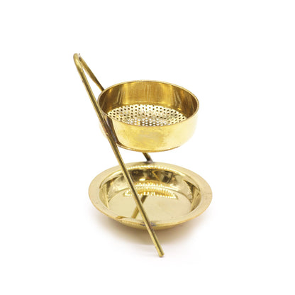 Brass Resin Incense Warmer, Fixed Height, 11cm