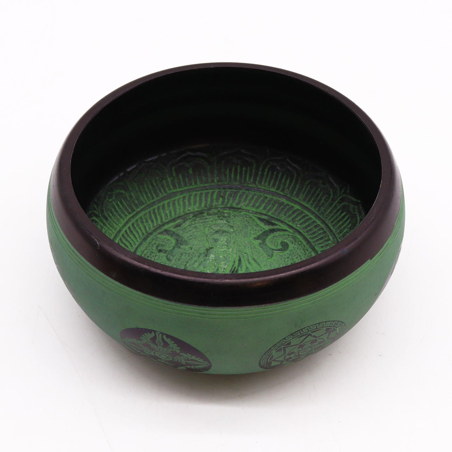 Earth Powder Singing Bowl - Mandala Buddha - 16cm – detail view