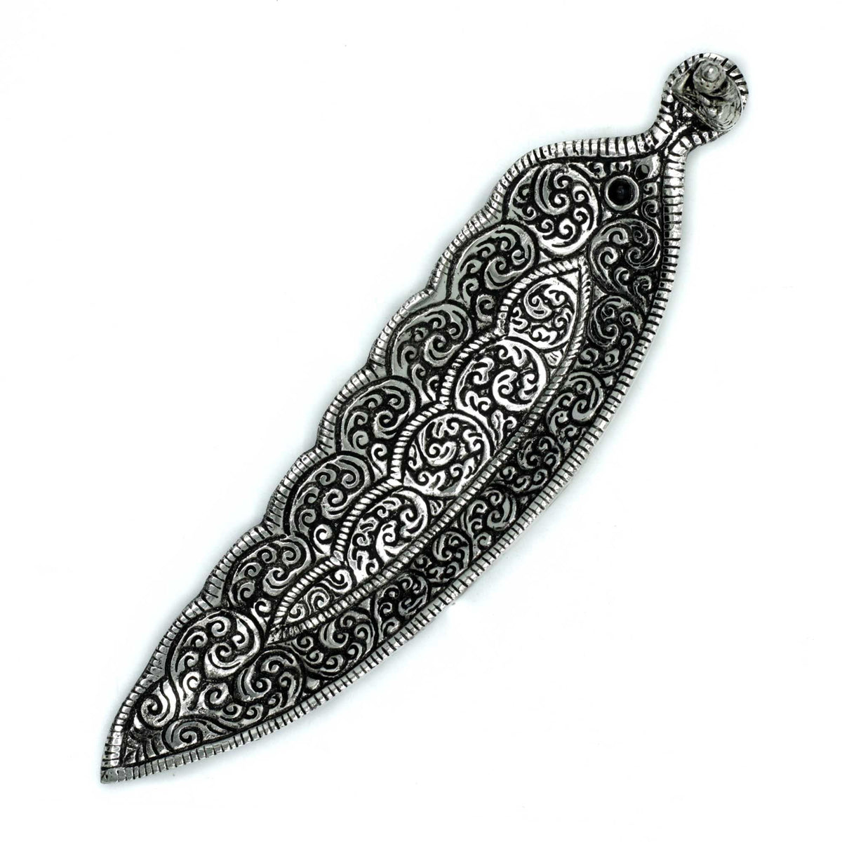 Buddha Incense Holder - Polished Aluminium, 23cm