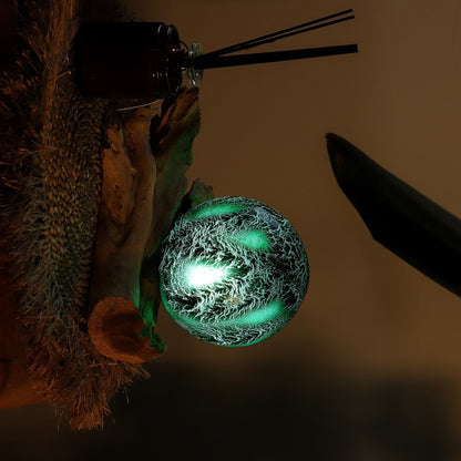 DriftGlow Lamp Emerald Crackle Shade – product image 7