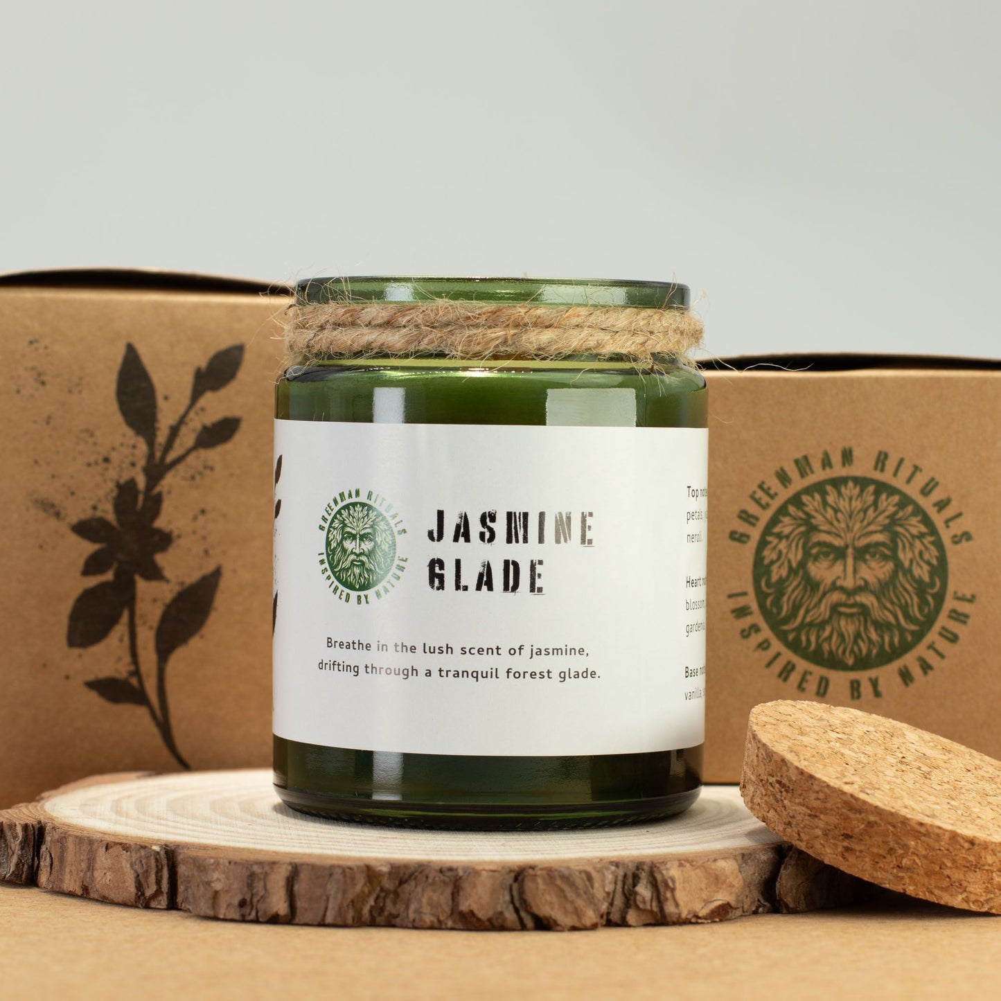 Greenman Woodwick Soy Candle - Jasmine Glade – product image 5