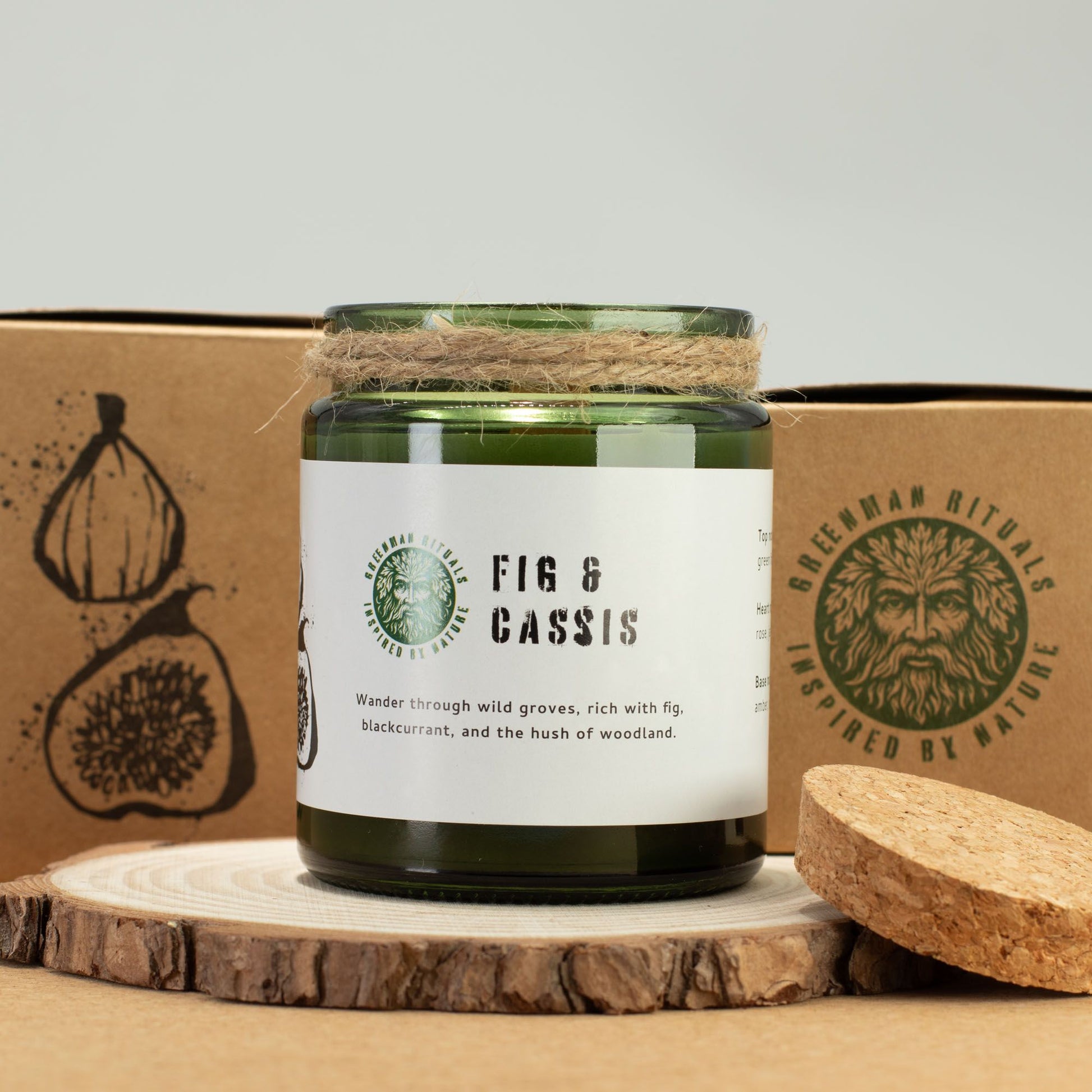 Greenman Woodwick Soy Candle - Fig & Cassis – product image 5