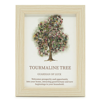 Gemstone Picture - Tree of Life - Toruraline (20x14.7x1cm) | Auro & Co