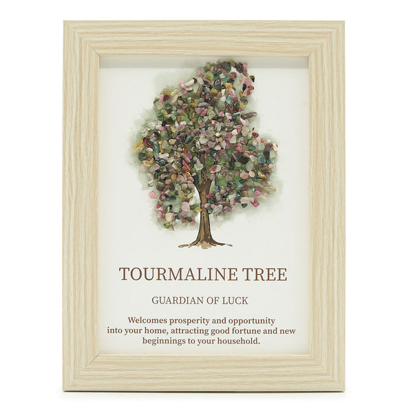Gemstone Picture - Tree of Life - Toruraline (20x14.7x1cm) | Auro & Co