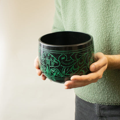 Cauldron Singing Bowl - Magic Mushroom - Green (15cm) – product image 6