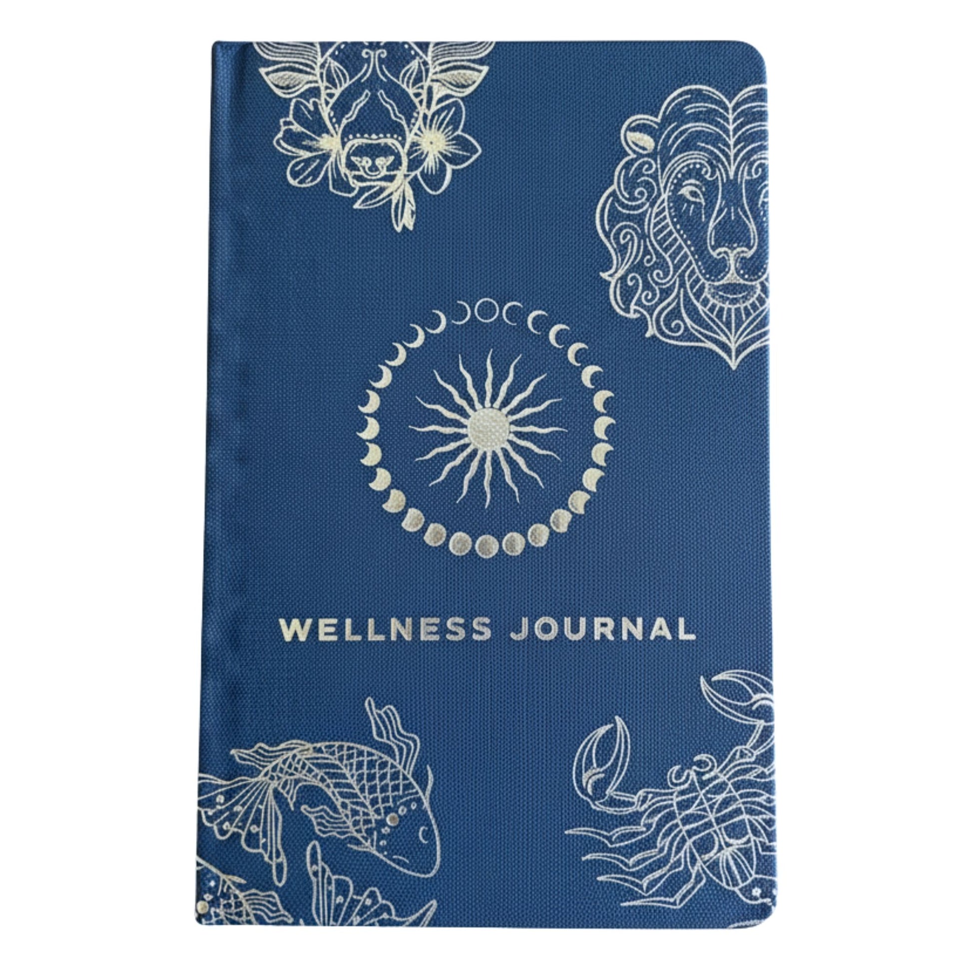 Midnight Blue Wellness Journal - 120 pages - Silver Zodiac | Auro & Co
