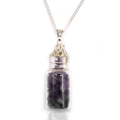 Bottled Gemstones Necklace - Amethyst | Auro & Co