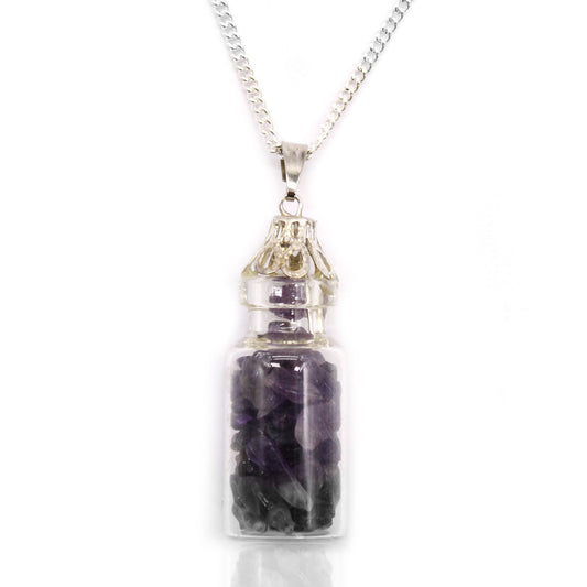 Bottled Gemstones Necklace - Amethyst | Auro & Co