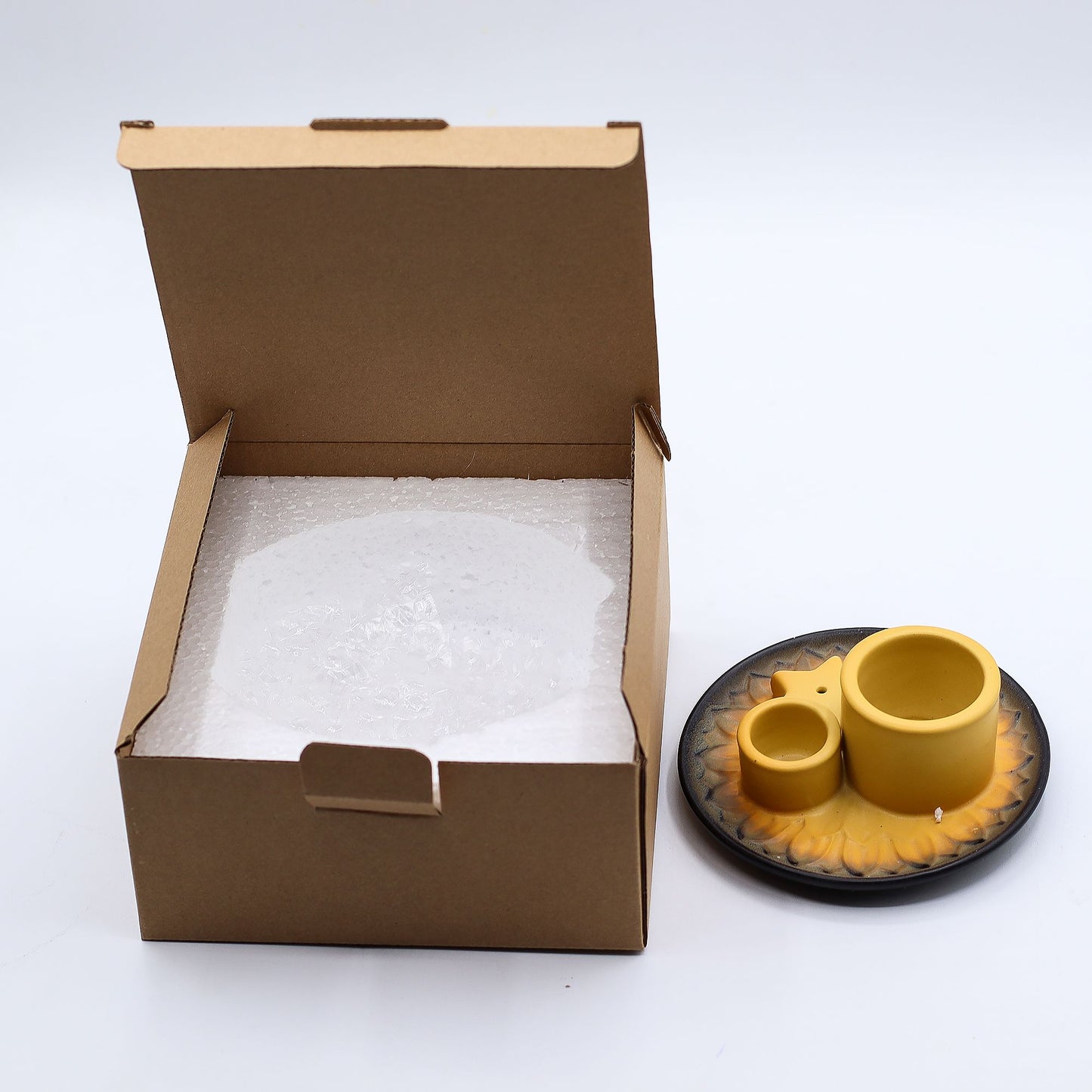 Palo Santo Stick & Smudge Holder - Mandala - Sand & Grey – product image 6