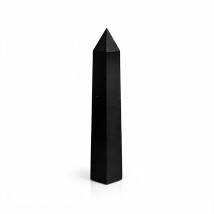 Gemstone Six Face Obelisk Point approx 17cm - Black Tourmaline – packaging